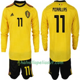 Jalkapallo Pelipaidat Belgia MIRALLAS 11 Lasten World Cup 2018 Vieraspaita Pitkähihainen